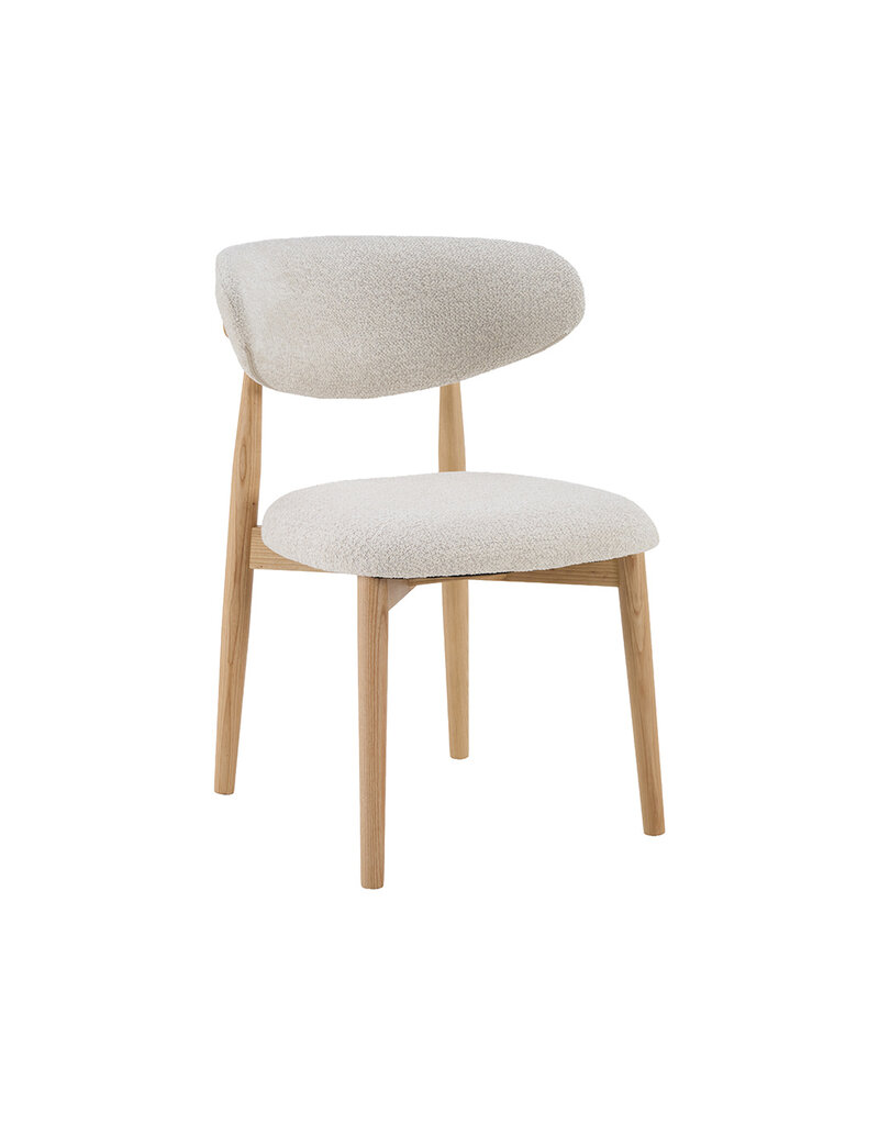 Damn LABEL51 Eetkamerstoel Kyoto - Naturel - Geweven - Naturel Houten Frame