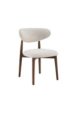 Damn LABEL51 Eetkamerstoel Kyoto - Naturel - Geweven - Walnoot Houten Frame