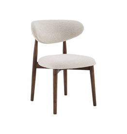 Damn LABEL51 Eetkamerstoel Kyoto - Naturel - Geweven - Walnoot Houten Frame