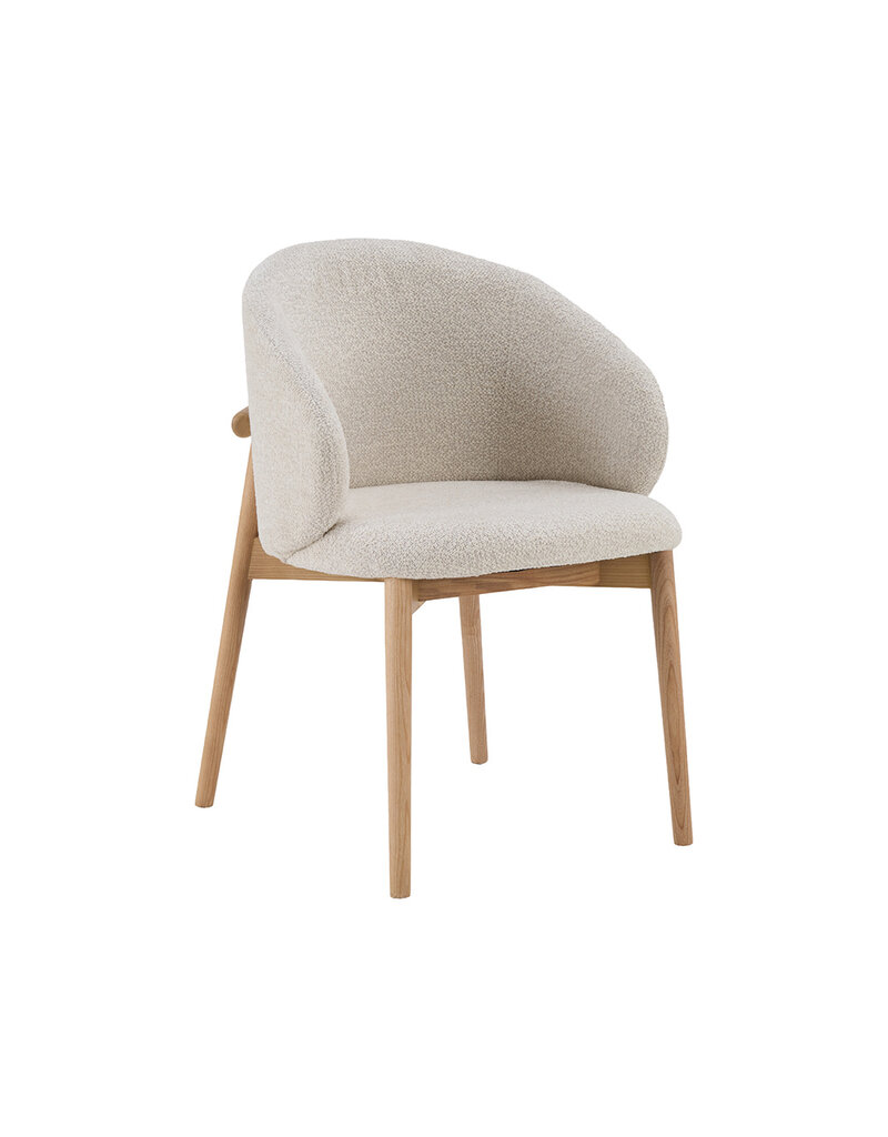 Damn LABEL51 Eetkamerstoel Nagano - Naturel - Geweven - Naturel Houten Frame