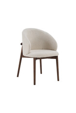 Damn LABEL51 Eetkamerstoel Nagano - Naturel - Geweven - Walnoot Houten Frame