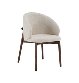 Damn LABEL51 Eetkamerstoel Nagano - Naturel - Geweven - Walnoot Houten Frame