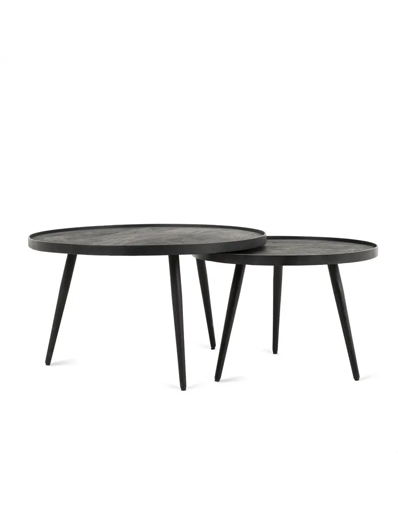 Damn Salontafel Rond Zwart Set van 2