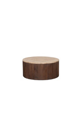Damn LABEL51 Salontafel Ribble - Espresso - Travertin - 50 cm - Rond