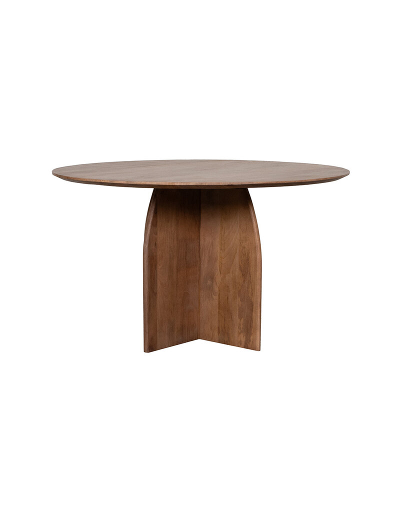 Damn LABEL51 Eetkamertafel Mick - Nature Smooth - Mangohout - 130 cm - Rond
