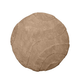 Damn LABEL51 Vloerkleden Rima - Beige - Synthetisch - 200x200 cm - Rond