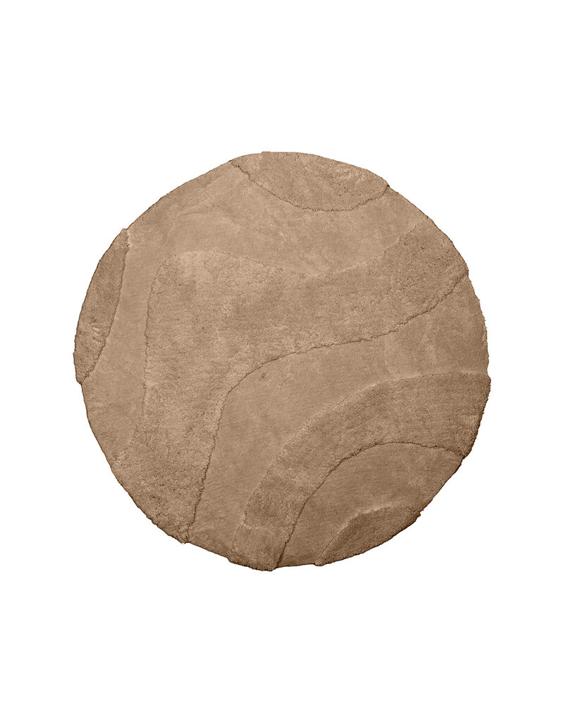 Damn LABEL51 Vloerkleden Rima - Beige - Synthetisch - 200x200 cm - Rond