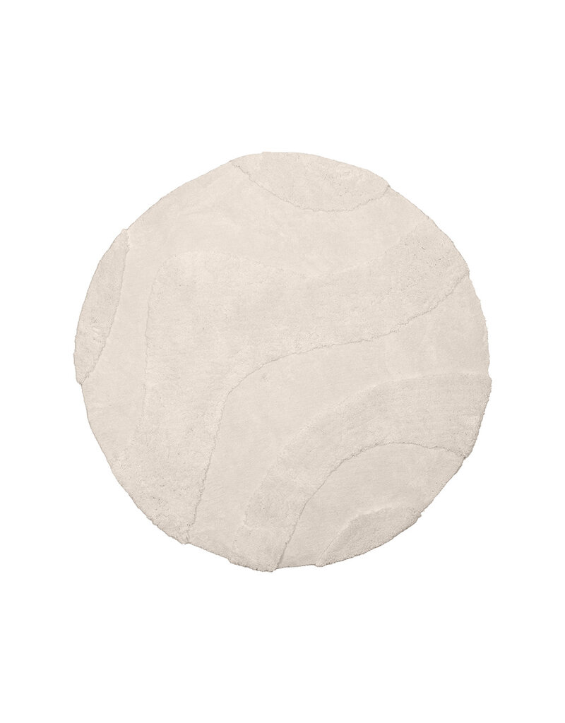 Damn LABEL51 Vloerkleden Rima - Ivoor - Synthetisch - 200x200 cm - Rond