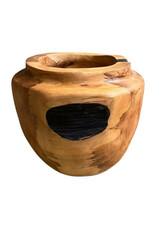 Damn Teak vase L D25H23cm