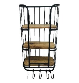 Damn Wallshelve 3-laag  40x20H70 black