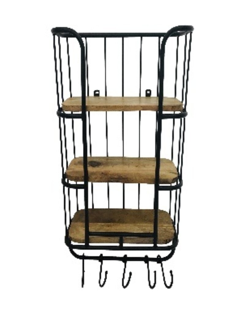 Damn Wallshelve 3-laag  40x20H70 black