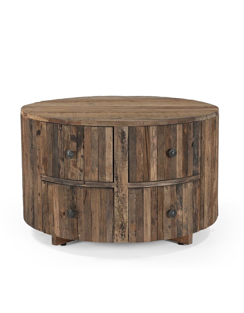 Damn Salontafel Rond met 4 Laden Roots