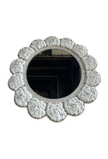 Damn Mirror wh flower D50cm