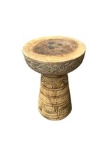 Damn Stool carving D35H50cm