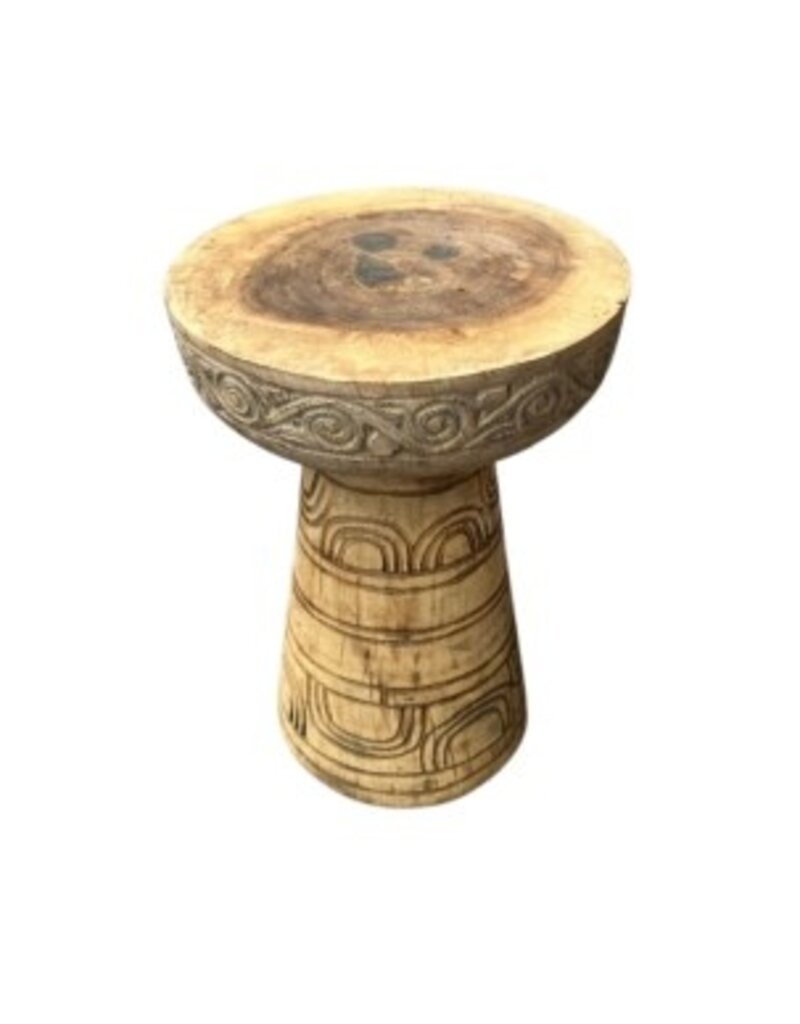 Damn Stool carving D35H50cm