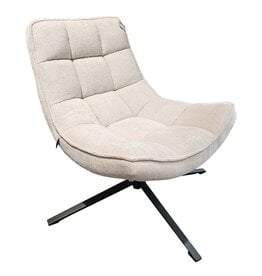 Damn Draaifauteuil Sep in stof perfect harmony white**