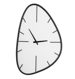Damn Wandklok metaal organisch wit - op