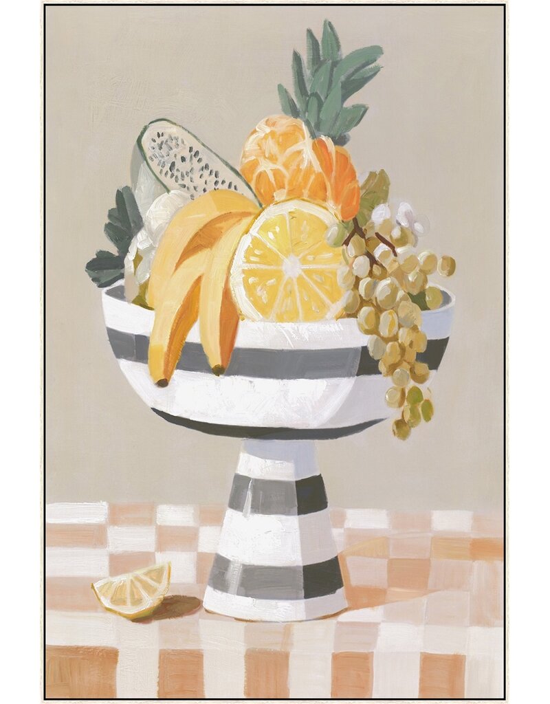 Damn Schilderij 70x105cm stilleven fruitschaal