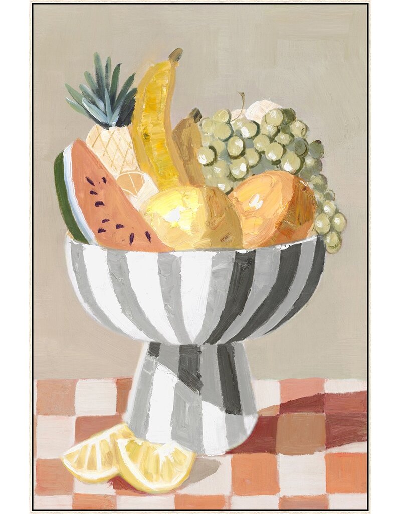 Damn Schilderij 70x105cm stilleven fruitschaal