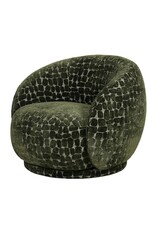 Damn Draaifauteuil Celeste in stof Pebble groen