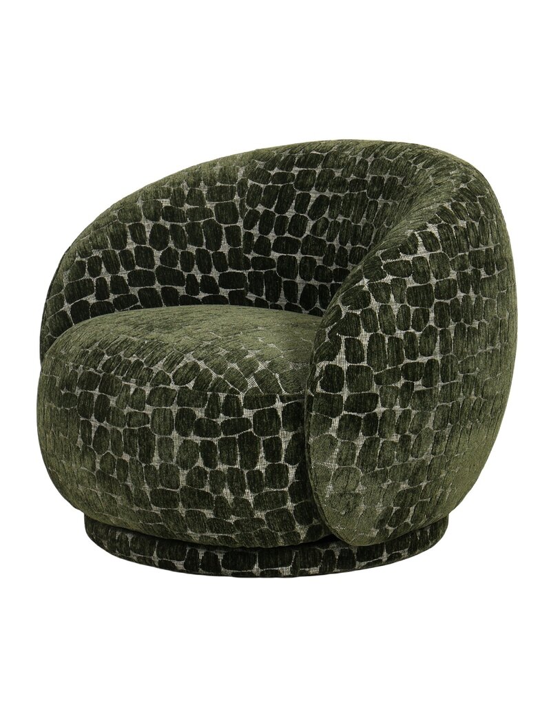 Damn Draaifauteuil Celeste in stof Pebble groen