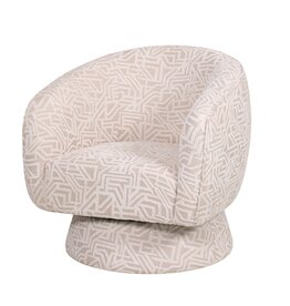 Damn Draaifauteuil Esmee in stof Trust beige