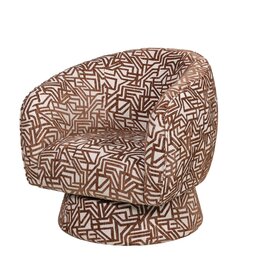 Damn Draaifauteuil Esmee in stof Trust bruin
