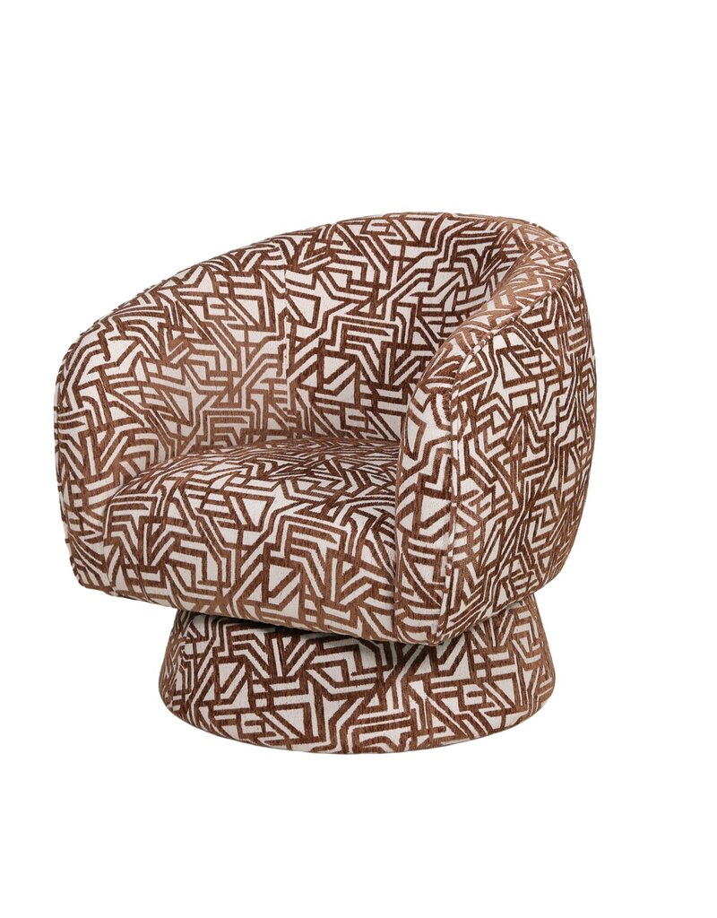Damn Draaifauteuil Esmee in stof Trust bruin