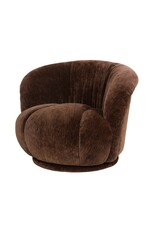 Damn Draaifauteuil Lucie in stof Blink bruin