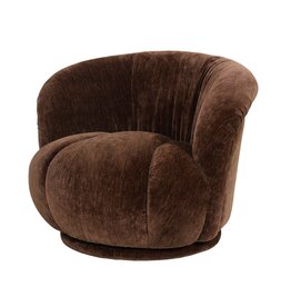 Damn Draaifauteuil Lucie in stof Blink bruin