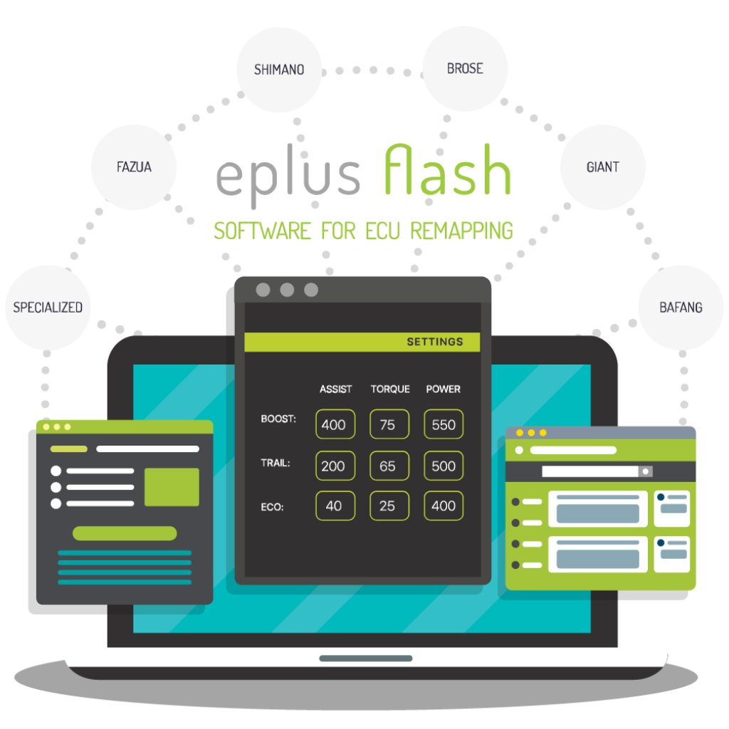 Shimano ePlus software flash Shimano 35km/u:  E7000 - E6100 - E5000 uitgevoerd in onze werkplaats