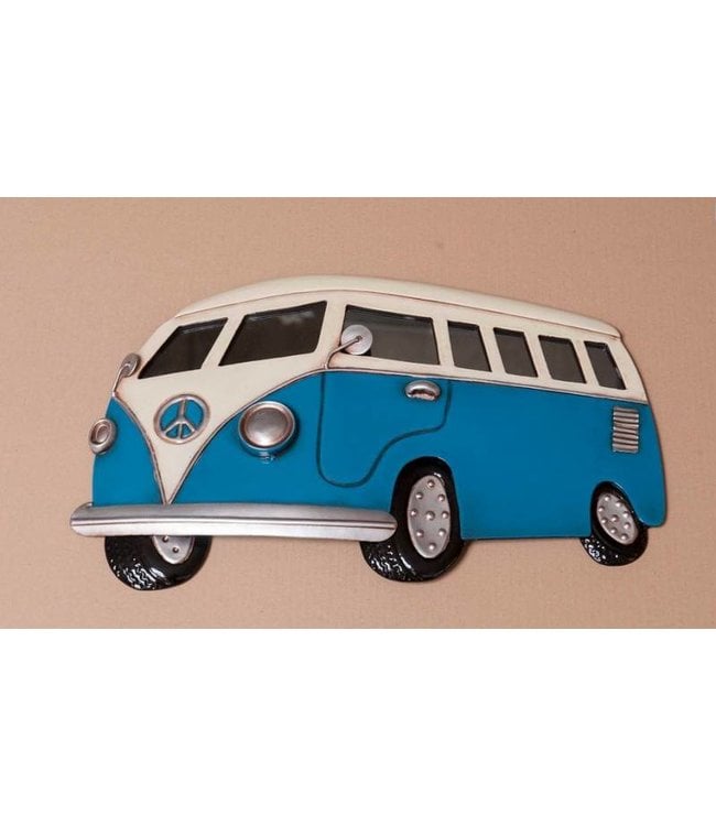 Wand decoratie Metalen 3D wanddecoratie - Volkswagen Bestelbus met spiegel