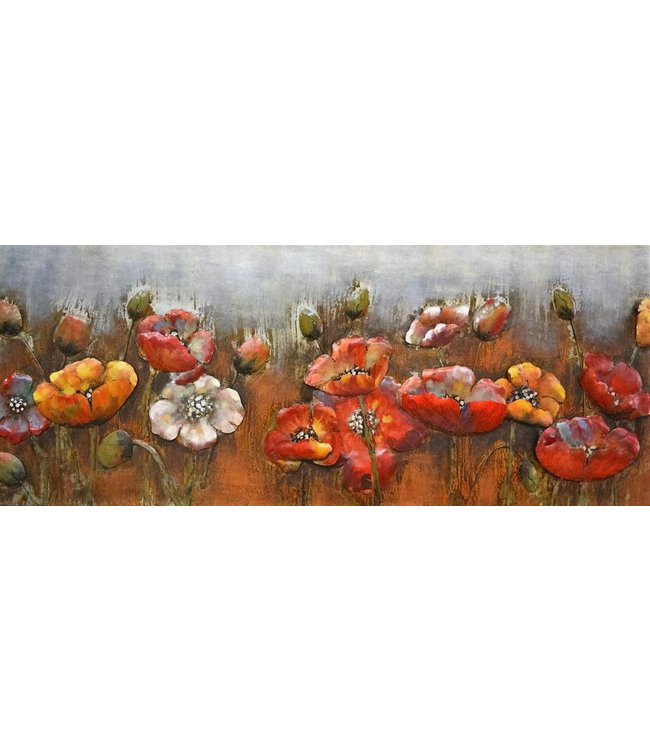 Beautiful Flowers - Metalen 3D schilderij