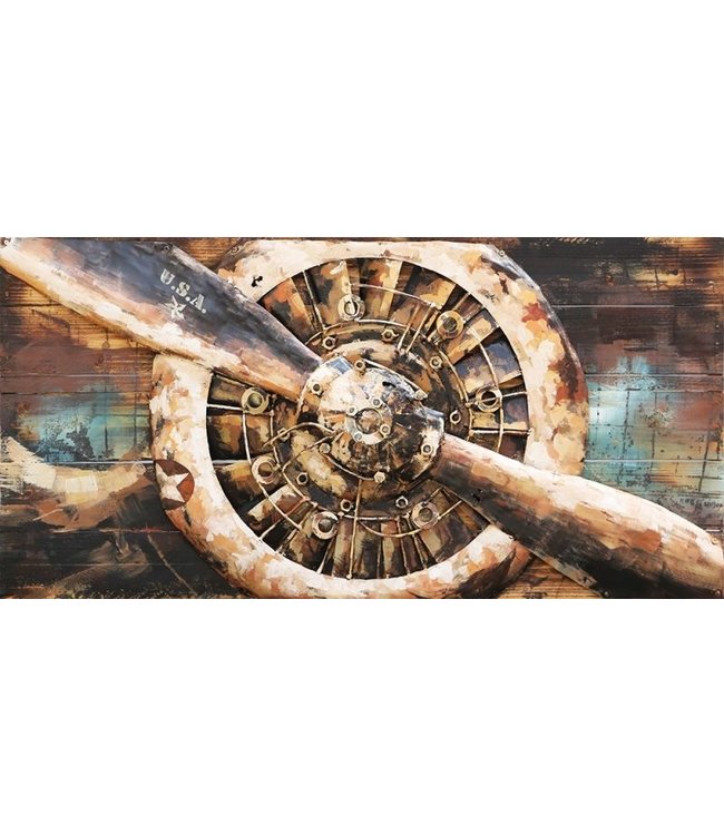 Metalen 3D schilderij - Propeller