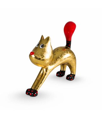 Stretching Cat Hillie - Gold