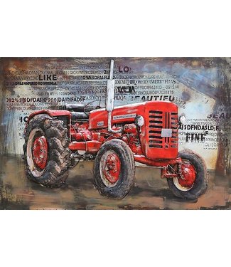 3D Art Massey Ferguson Tractor - Metalen 3D schilderij