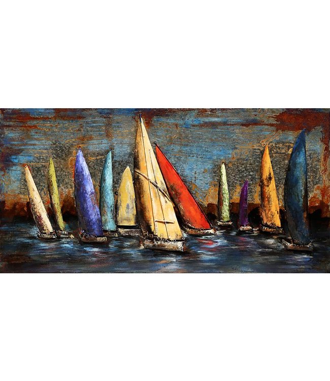 Metalen 3D schilderij - Wind in de Zeilen