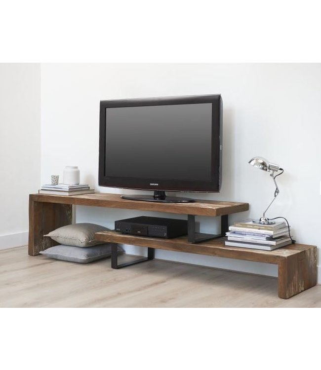 tv meubel - teak hout - de woonhoek