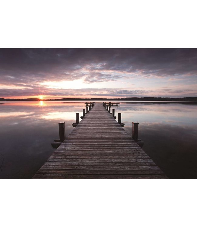 Zomer avonden met uitzicht op het meer