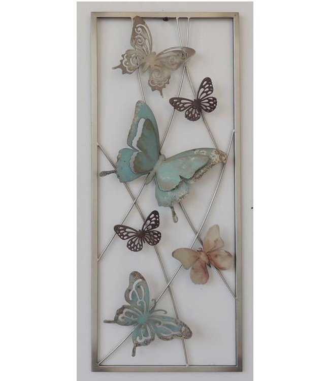 Wand decoratie Metalen 3D wanddecoratie - Vlinders