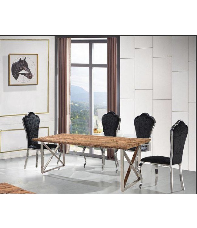 Eetkamertafel - Railway Sleeper U poot