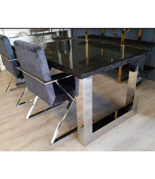 Eetkamertafel - Railway Sleeper U poot