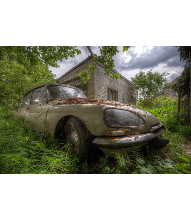 Glasschilderij - Frans icoon - Old Timer