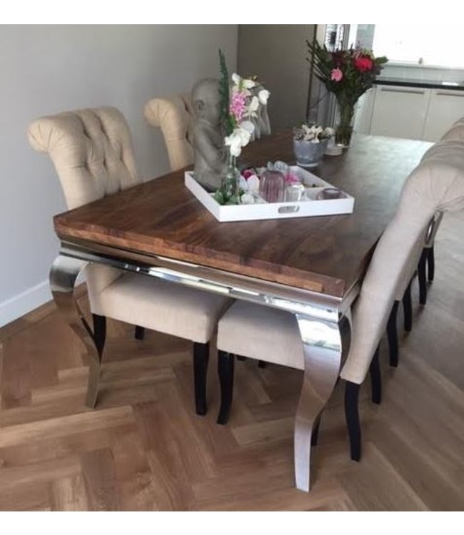 Eetkamertafel - Railway Sleeper U poot