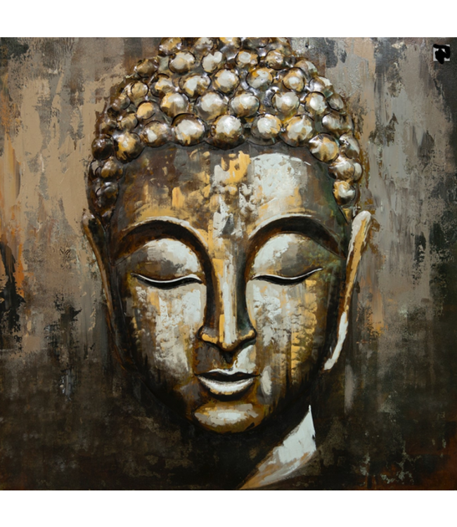 Mm stimuleren Catena Boeddha - Metalen 3 D schilderij - De Woonhoek