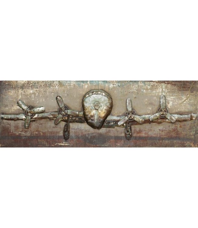 Metalen 3D schilderij - Vliegtuig Lockheed