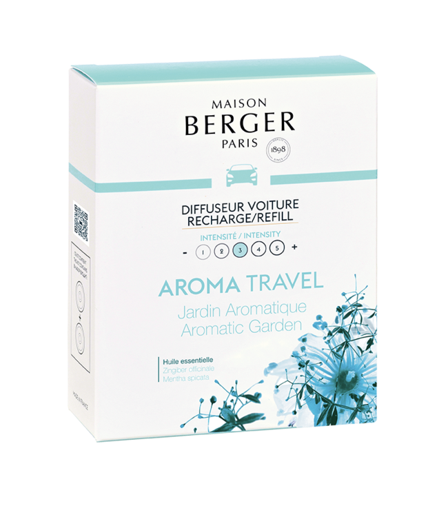 Maison Berger -Navulling autoparfum - Aroma Travel -  Aromatic Garden - 2 Stuks