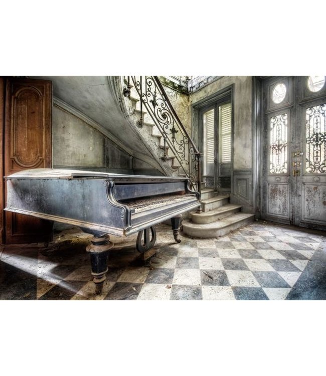 Ter Halle Glasschilderij - The Old Piano