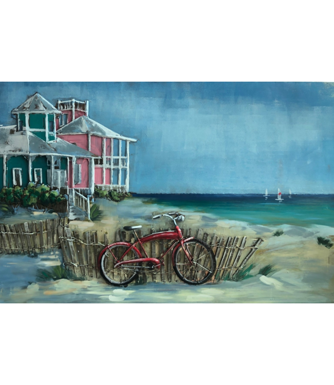 Home At the Beach metalen 3D schilderij