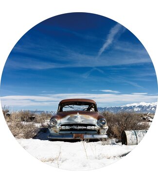 Glasschilderij rond - Amerikaanse old timer